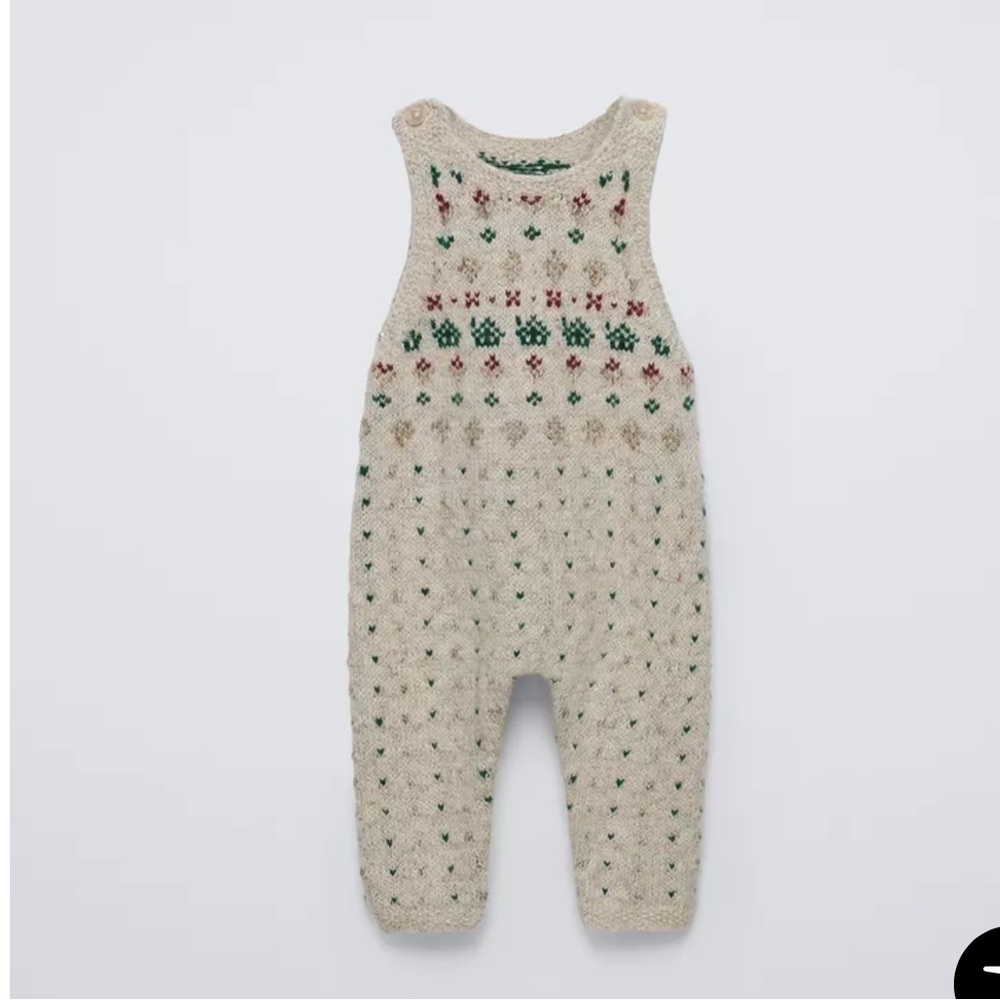 Zara Baby JACQUARD KNIT OVERALLS
